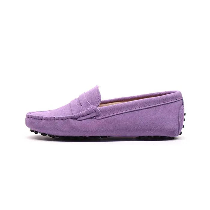 Women Genuine Leather Spring Flat Shoes Casual Loafers Slip On Women's Flats Shoes Moccasins Lady Driving Shoes