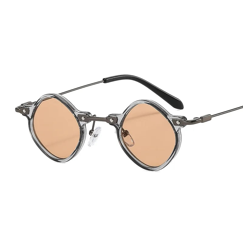 ZLY 2022 New Fashion Round Sunglasses Women Men Gradients Lens Alloy Metal Frame Slender Type Luxury Brand Designer Sun Glasses