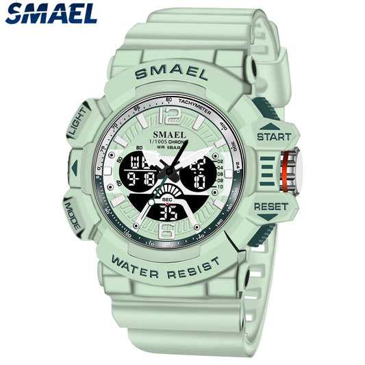 Sport Watch Men SMAEL 50M Waterproof Wristwatches Dual Time Display Multi-function Sports Clocks 8065 Mens Watches Digital