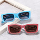 ZLY 2022 New Fashion Rectangle Sunglasses Women Men PC Gradients Lens Frame Leopard Decorate Brand Designer Sun Glasses UV400