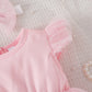 Dress For Kids Newborn 3 - 24 Months Birthday Fashion Fly Sleeve Cute Pink Tulle Princess Formal Dresses Ootd For Baby Girl