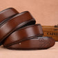 Classic Men Belt For Male Jeans High Quality Leather Belt Man Brown Genuine Leather Strap Luxury Pin Buckle Fancy Vintage