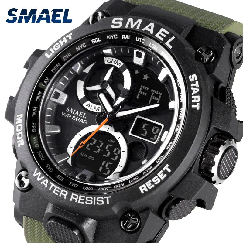 Sport Watch Men SMAEL Brand Toy Mens Watches Military Army S Shock 50m Waterproof Wristwatches 8011 Fashion Men Watches Sport