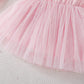 Dress For Kids Newborn 3 - 24 Months Birthday Fashion Fly Sleeve Cute Pink Tulle Princess Formal Dresses Ootd For Baby Girl