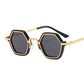 ZLY 2022 New Fashion Hexagon Sunglasses Women Men Colorful Resin Lens Alloy Metal Frame Luxury Brand Designer Sun Glasses UV400