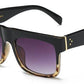 Fashion Trending Super Square Glasses - Rivets Vintage Sunglasses - Top Clear Len Eyeglasses (2U102)