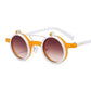 ZLY 2022 New Fashion Round Sunglasses Women Men Luxury Colorful Plastic Lens Frame Elegant Trending Eyewear Sun Glasses UV400