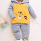 Cartoon Tiger Long Sleeve Hoodie Shirt + Pants Autumn Winter 2PCS Outfit Suit; 3-24 Months Toddler Baby Boy&Girl Clothes Set