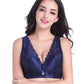 Plus Size Lace Push Up Bra Wireless Deep V Neck Sexy Gather Brassiere Adjustable Thin Cup Comfortable Bralette Top Backless Vest