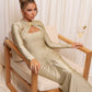 Long Sleeve Sexy Maxi Dress For Women Gown Autumn Winter New Metal Buckle Ruched Slit Long Dress Elegant