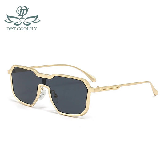 ZLY 2024 New Fashion Square Sunglasses Men Women Luxury Gradients Lens Alloy Metal Frame Quality Casual Unisex Sun Glasses UV400