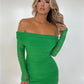 Off-shoulder Long Sleeve Sexy Maxi Dress For Women Autumn New Strapless Backless