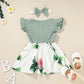 Baby Girl Dress Korean Style Summer Short Sleeve Floral Kids Princess Dresses