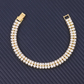 Charm Sand Blast Bracelet Cuban Chain - Men Bling 8.5'' Bracelets Fashion Jewelry (MJ3)(F83) (1)