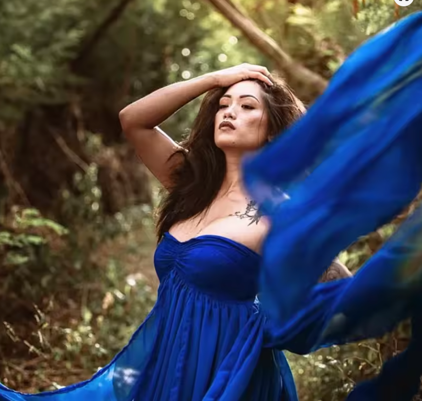 Gorgeous Lace Chiffon Maternity Dress - Photography Props Off Shoulder