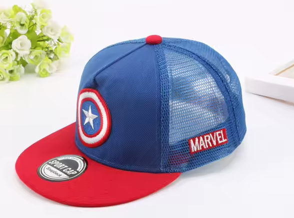 New Summer Baseball Cap Cartoon Captain America Snapback Cap (D17)(MA3)