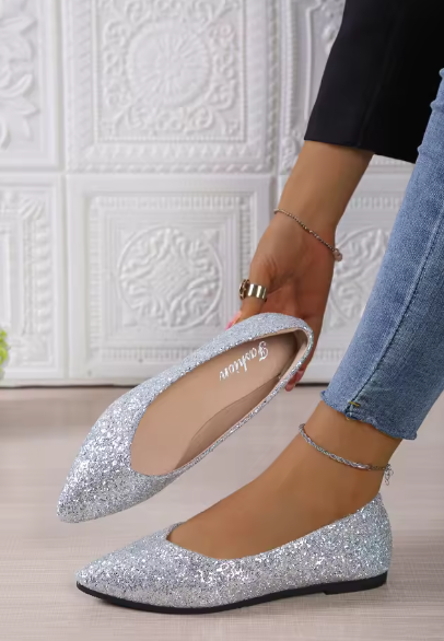 Forever Link Sparkle In Your Step Rhinestone Flat in Silver