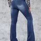 Plus Size High Waist Flare Jeans
