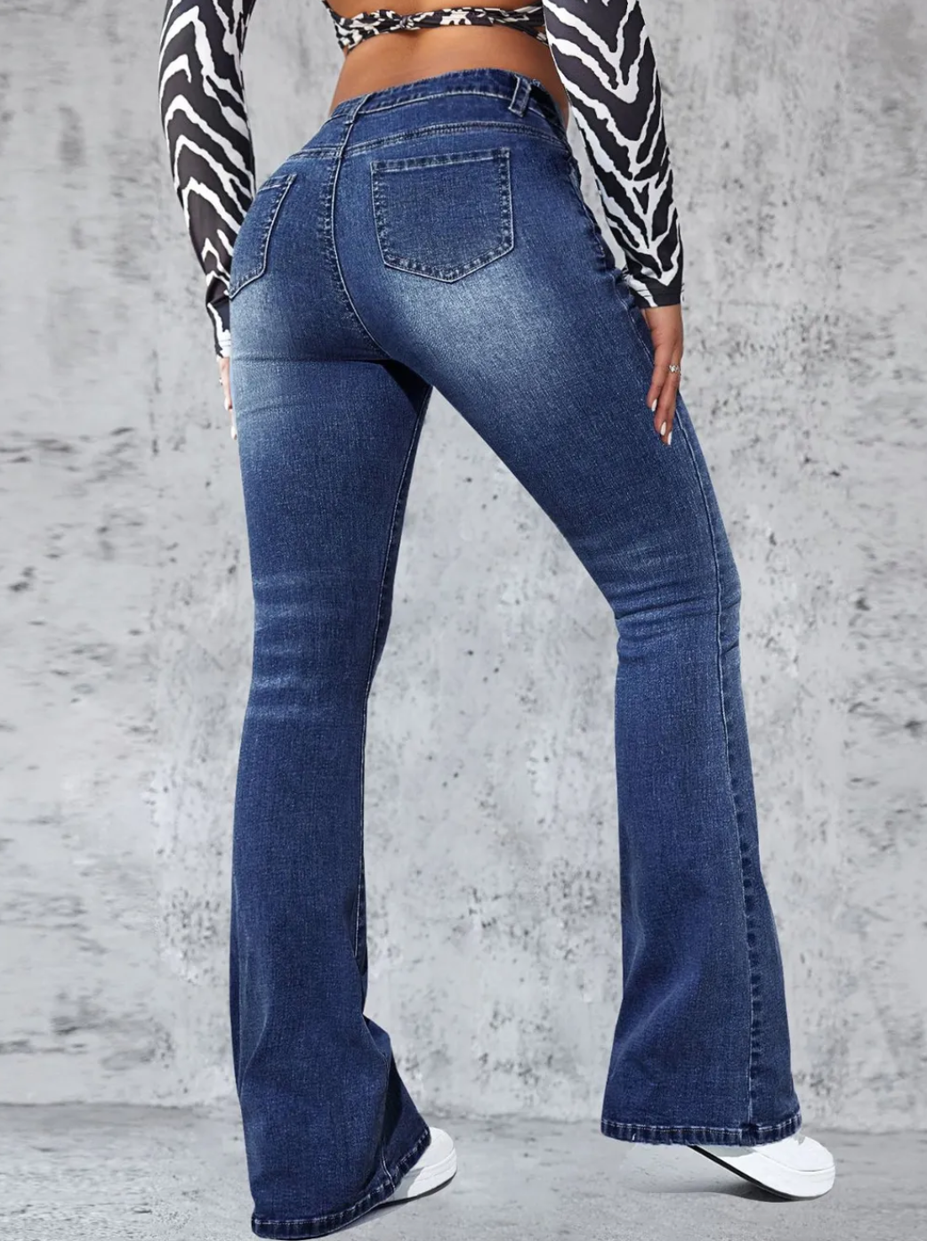 Plus Size High Waist Flare Jeans