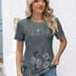 Floral Notched Neck Blouse