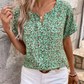 Floral Notched Neck Blouse