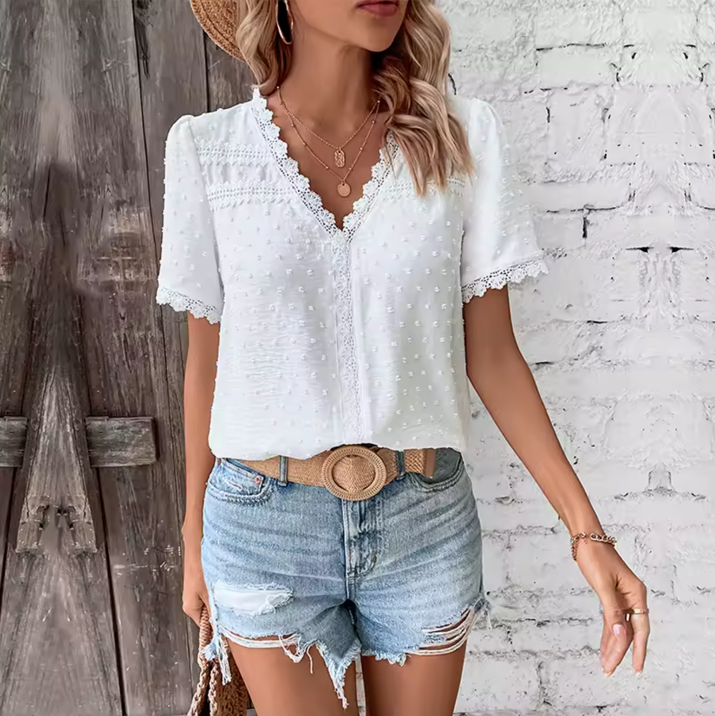 Floral Notched Neck Blouse