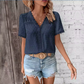 Floral Notched Neck Blouse