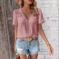 Floral Notched Neck Blouse