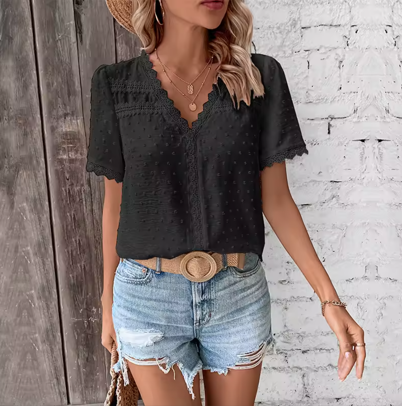 Floral Notched Neck Blouse