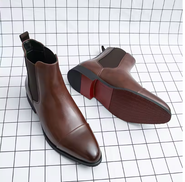 Men's Cap Toe Ankle Lace-up Dress Motorcycle Boots - Leather Zipper Booties (MSB2)(MSF6)(MSB3)(MSB5)(MSC1)(F13)