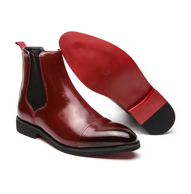 Men's Cap Toe Ankle Lace-up Dress Motorcycle Boots - Leather Zipper Booties (MSB2)(MSF6)(MSB3)(MSB5)(MSC1)(F13)