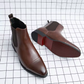 Men's Cap Toe Ankle Lace-up Dress Motorcycle Boots - Leather Zipper Booties (MSB2)(MSF6)(MSB3)(MSB5)(MSC1)(F13)