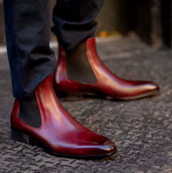 Men's Cap Toe Ankle Lace-up Dress Motorcycle Boots - Leather Zipper Booties (MSB2)(MSF6)(MSB3)(MSB5)(MSC1)(F13)