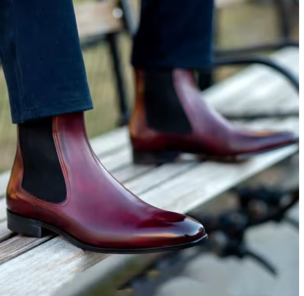 Men's Cap Toe Ankle Lace-up Dress Motorcycle Boots - Leather Zipper Booties (MSB2)(MSF6)(MSB3)(MSB5)(MSC1)(F13)