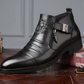 Men's Cap Toe Ankle Lace-up Dress Motorcycle Boots - Leather Zipper Booties (MSB2)(MSF6)(MSB3)(MSB5)(MSC1)(F13)