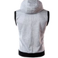 Cotton Hooded Sweatshirt - Gym Tank Tops - Casual Sleeveless Hoodie Vest Coat (TM7)(TM5)