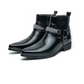 Men's Cap Toe Ankle Lace-up Dress Motorcycle Boots - Leather Zipper Booties (MSB2)(MSF6)(MSB3)(MSB5)(MSC1)(F13)