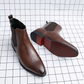 Men's Cap Toe Ankle Lace-up Dress Motorcycle Boots - Leather Zipper Booties (MSB2)(MSF6)(MSB3)(MSB5)(MSC1)(F13)