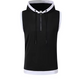 Cotton Hooded Sweatshirt - Gym Tank Tops - Casual Sleeveless Hoodie Vest Coat (TM7)(TM5)
