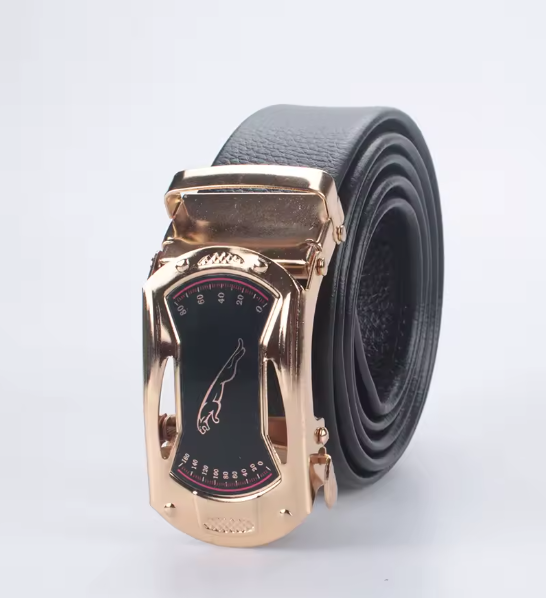New Famous Brand Men's Belt High Quality Genuine Leather Belts Metal Automatic Buckle Luxury Designer Business Male Waist Band