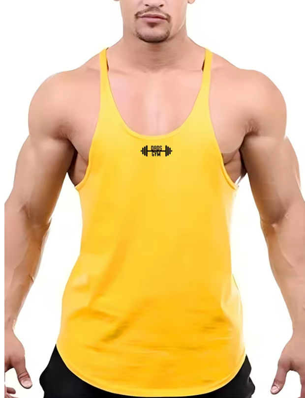 Trending Cotton Workout Gym Stringer Tank Top - Mens Muscle Sleeveless Sportswear - Bodybuilding Singlets (TM7)(1U101)(1U100)
