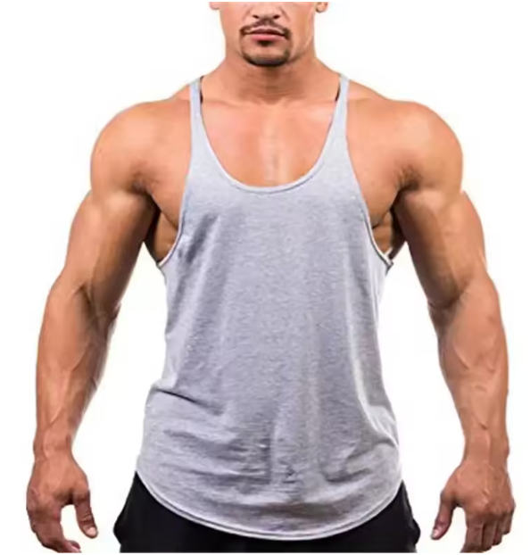 Trending Cotton Workout Gym Stringer Tank Top - Mens Muscle Sleeveless Sportswear - Bodybuilding Singlets (TM7)(1U101)(1U100)