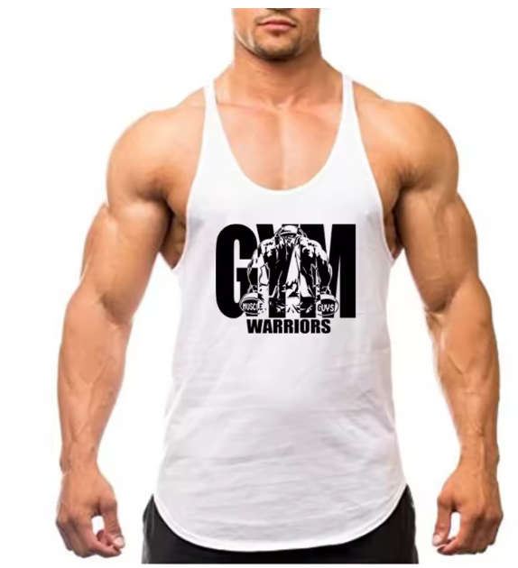 Trending Cotton Workout Gym Stringer Tank Top - Mens Muscle Sleeveless Sportswear - Bodybuilding Singlets (TM7)(1U101)(1U100)