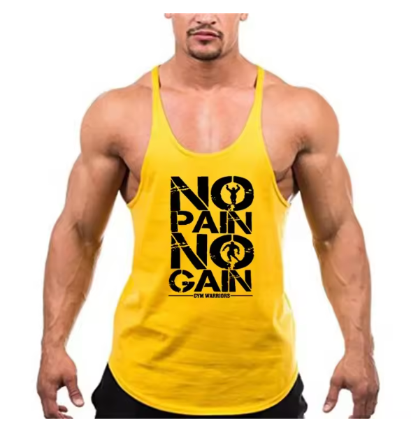 Trending Cotton Workout Gym Stringer Tank Top - Mens Muscle Sleeveless Sportswear - Bodybuilding Singlets (TM7)(1U101)(1U100)