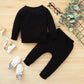 Newborn 0-2Y Baby Boy Suit 2PCSClothes Print Long Sleeve T-shirt Top + Long Pant Set Sport Casual Spring Outfit Clothing