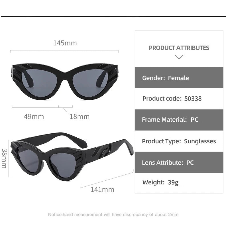 ZLY 2024 New Fashion Cat Eye Sunglasses Women Men Luxury PC Gradients Lens Frame Vintage Casual Versatile Style Eyewear UV400