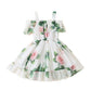 Dress For Kids 1-6 Years old Birthday Korean Style Fashion Short Sleeve Cute Floral Princess Formal Dresses For Baby Girl
