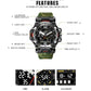 NEW SMAEL Military Watches 50m Waterproof Sports Watch Digital 8072 Army Watch Digital Quartz Dual Time Wristwatches LED for Men