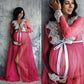 Sheer Lace Maternity Robe – Elegant Overlay for Pregnancy Photoshoots