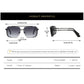 ZLY 2023 New Fashion Rectangle Sunglasses Men Women Gradients Lens Metal Frame Hinge Luxury Quality Brand Designer Eyewear UV400